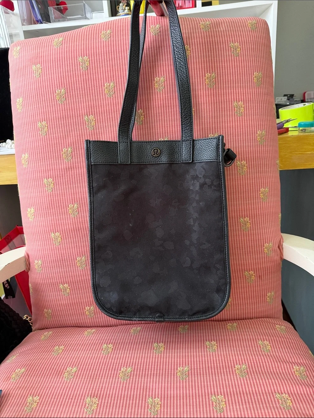 lululemon athletica Black Textured Everyday Tote